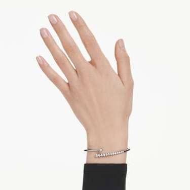 Sublima bangle White, Ruthenium plated