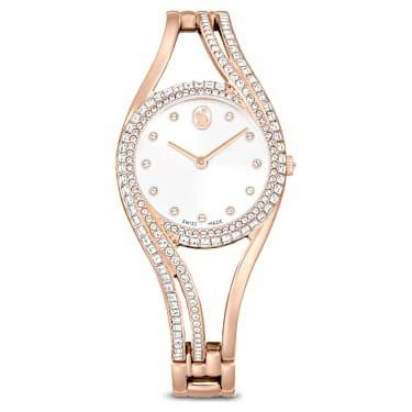 Hyperbola bangle watch Swiss Made, Metal bracelet, Rose gold tone, Rose gold-tone finish