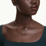 Mesmera pendant Mixed cuts, Green, Gold-tone plated