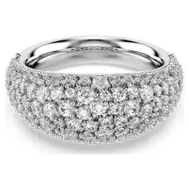 Sublima ring White, Rhodium plated