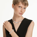 Constella set Mixed cuts, White, Rhodium plated