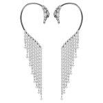 The Vienna Collection ear cuffs Swan, White, Ruthenium plated