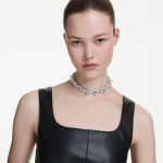Sublima choker White, Ruthenium plated