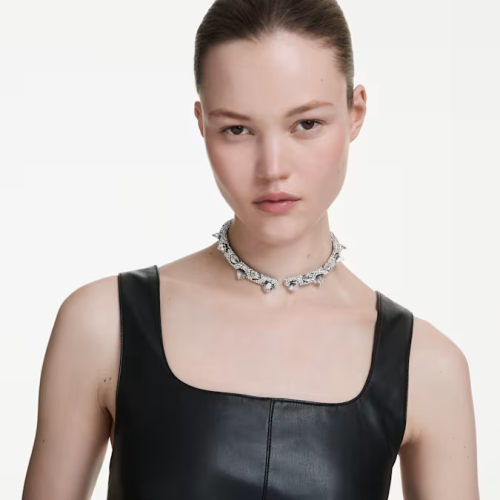 Sublima choker White, Ruthenium plated