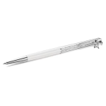 Crystalline ballpoint pen White, White lacquered, Chrome plated