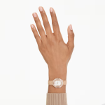 Matrix octagon watch Metal bracelet, Rose gold tone, Rose gold-tone finish