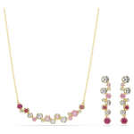 Constella set Mixed cuts, Multicoloured, Gold-tone plated