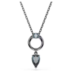 Mesmera pendant Mixed cuts, Gray, Ruthenium plated