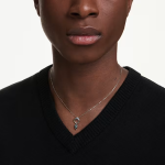 Mesmera pendant Mixed cuts, Gray, Ruthenium plated