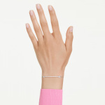 Idyllia bracelet Mixed cuts, Arrow, White, Rhodium plated