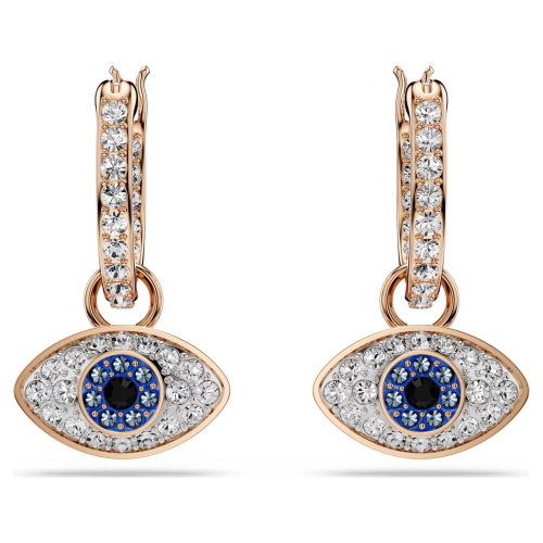 Symbolica drop earrings Eye, Multicolored, Rose gold-tone plated