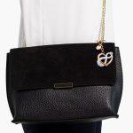 Infinite Bag charm, White, Rose-gold tone plated