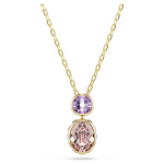 Chroma pendant Mixed cuts, Multicolored, Gold-tone plated