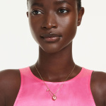 Idyllia pendant Mixed cuts, Heart, Key, Pink, Gold-tone plated