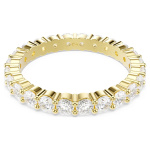 Matrix Vittore band ring Round cut, White, Gold-tone plated