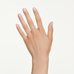 Matrix Vittore band ring Round cut, White, Gold-tone plated