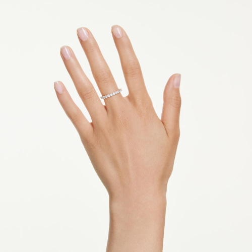 Matrix Vittore band ring Round cut, White, Gold-tone plated