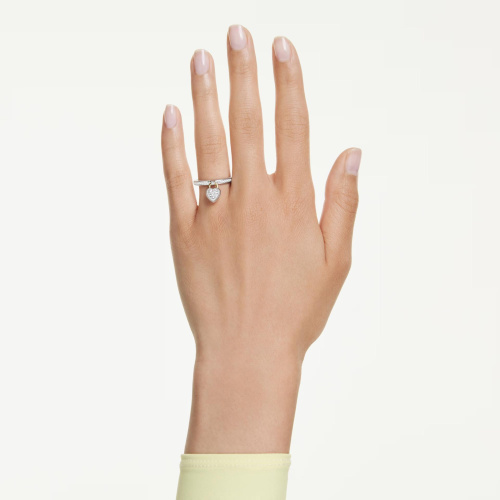 Idyllia motif ringMixed cuts, Heart, Pink, Mixed metal finish