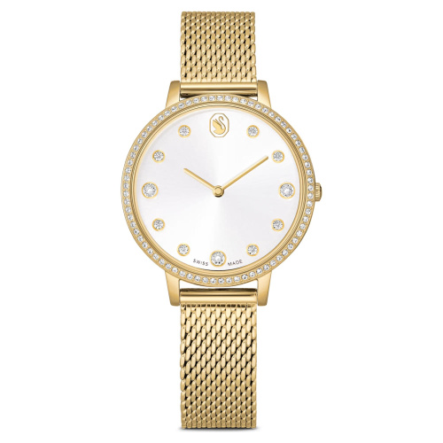 Clarica watch Swiss Made, Metal bracelet, Gold tone, Gold-tone finish