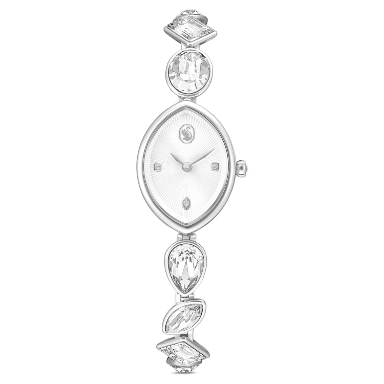 Gema watch Crystal bracelet, Silver tone, Stainless steel