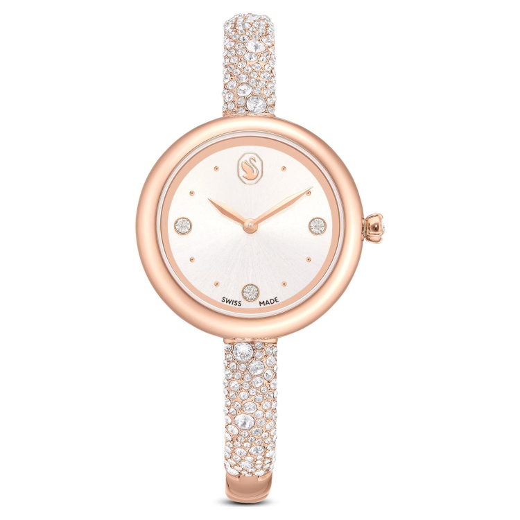Sublima bangle watch Swiss Made, Metal bracelet, Rose gold tone, Rose gold-tone finish