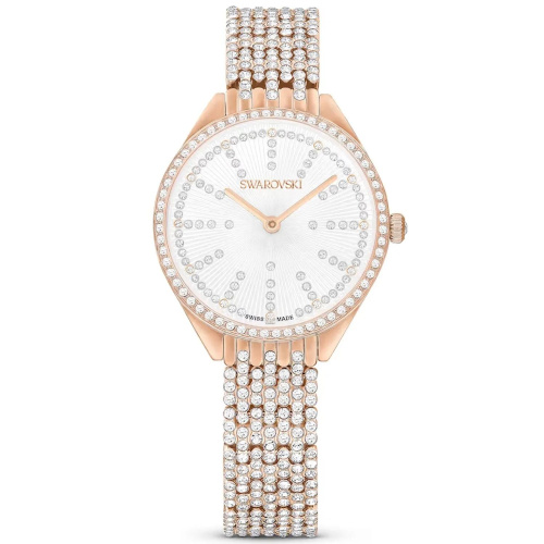 Attract watch Swiss Made, Metal bracelet, Rose gold tone, Rose gold-tone finish