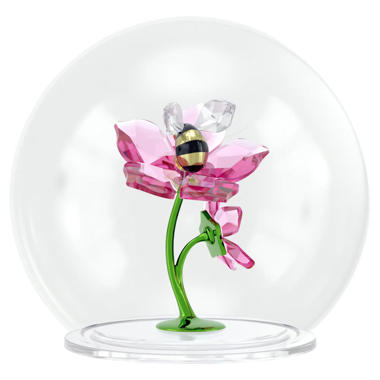 Idyllia Glass Ball Bee and Flowers