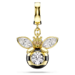 Idyllia charm Mixed cuts, Bee, Multicolored, Gold-tone plated