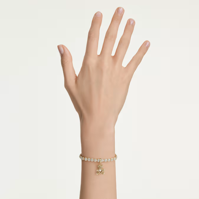 Idyllia charm Mixed cuts, Teddy, Gold tone, Gold-tone plated