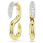 Dextera earrings Round cut, White, Mixed metal finish