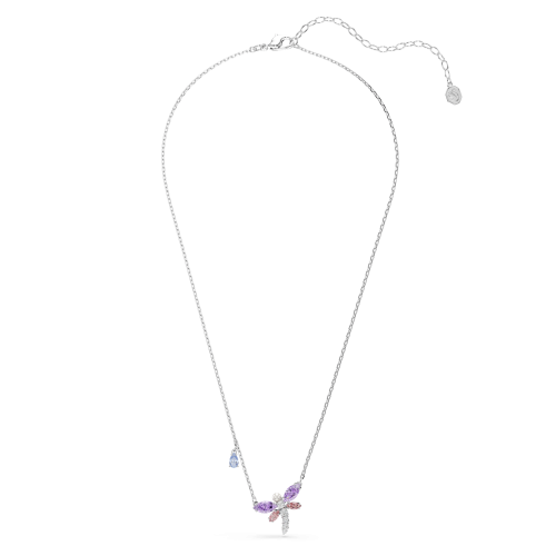 Ariana Grande x Swarovski pendant, Mixed cuts, Dragonfly, Multicolored, Rhodium plated
