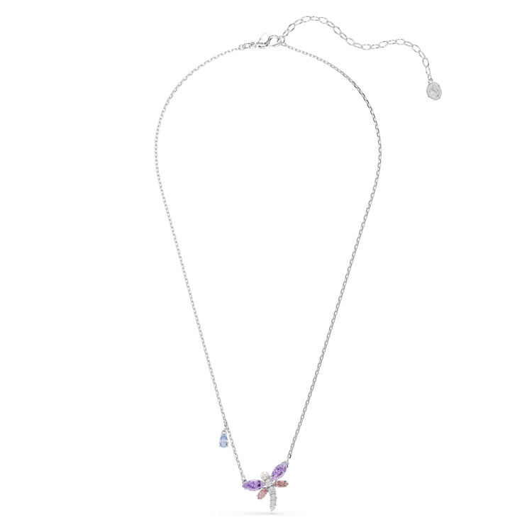 Ariana Grande x Swarovski pendant, Mixed cuts, Dragonfly, Multicolored, Rhodium plated