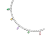 Ariana Grande x Swarovski Tennis necklace, Mixed cuts, Multicolored, Rhodium plated