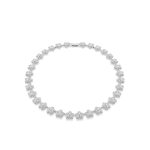 Ariana Grande x Swarovski necklace, Round cut, Flower, White, Rhodium plated