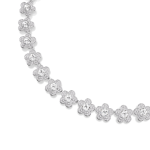 Ariana Grande x Swarovski necklace, Round cut, Flower, White, Rhodium plated
