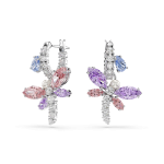 Ariana Grande x Swarovski drop earrings, Mixed cuts, Dragonfly, Multicolored, Rhodium plated