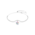 Ariana Grande x Swarovski choker, Mixed cuts, Flower, Multicolored, Rhodium plated