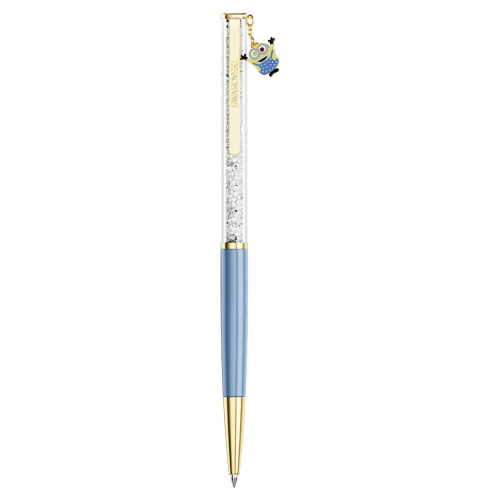 Crystalline ballpoint pen Minions, Blue, Gold-tone plated