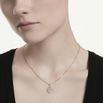 Magic pendant Mixed cuts, Snowflake, White, 18K gold finish