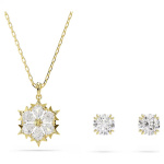 Magic set Set (2), Mixed cuts, Snowflake, White, 18K gold finish