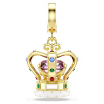 Minions Crown charm Mixed cuts, Multicolored, 18K gold finish