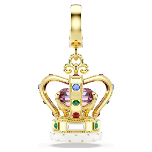 Minions Crown charm Mixed cuts, Multicolored, 18K gold finish