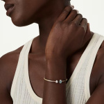 Chroma bangle Mixed cuts, Multicolored, 18K gold finish