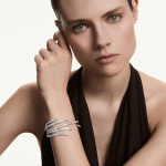 Vienna bangle Mixed cuts, White, Rhodium plated
