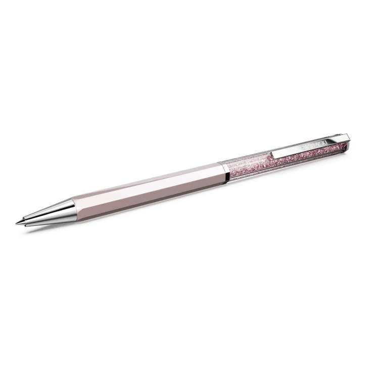 Crystalline ballpoint pen Pink lacquered, Chrome plated