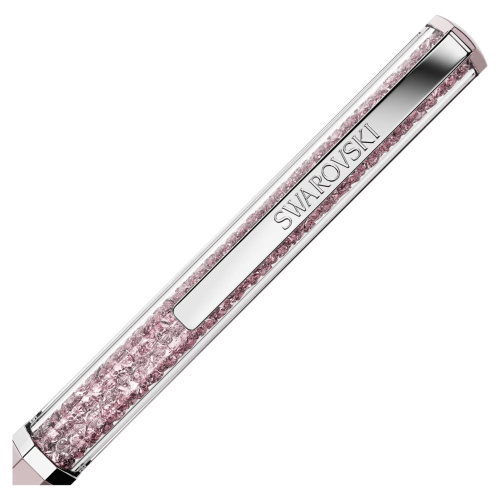 Crystalline ballpoint pen Pink lacquered, Chrome plated