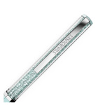 Crystalline ballpoint pen Blue lacquered, Chrome plated