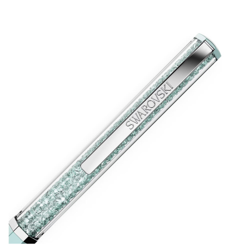 Crystalline ballpoint pen Blue lacquered, Chrome plated