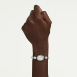 Imber oval watch Swiss Made, Metal bracelet, Silver tone, Stainless steel