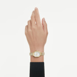 Dextera octagon watch Swiss Made, Metal bracelet, Gold tone, Gold-tone finish